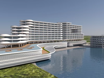 Modern Hotel Architecture Hotel 3d model