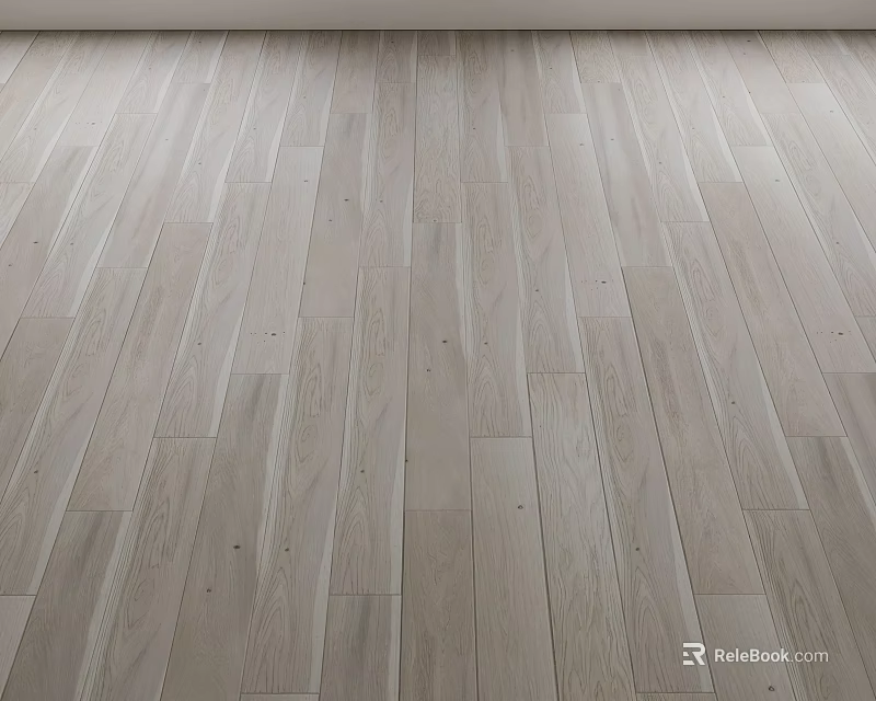 Light Colored Wooden Flooring With Natural Oak Grain And Modern Interior Design 3d model 