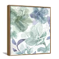 Watercolor Botanical Paintings With Soft Green Blue Purple Floral Patterns For Wall Decor