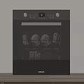Leader Black Kitchen Oven With Digital Control Panel And Modern Design 3d model