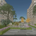 Neighborly Community Entrance Featuring Hello Greeting Handshake Sign And Surrounding Buildings