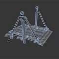 Sturdy Industrial Metal Lifting Platform With Hoist Rings And Support Frames