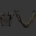 Futuristic Mechanical Components With Brown Black Geometric Design And Intricate Details