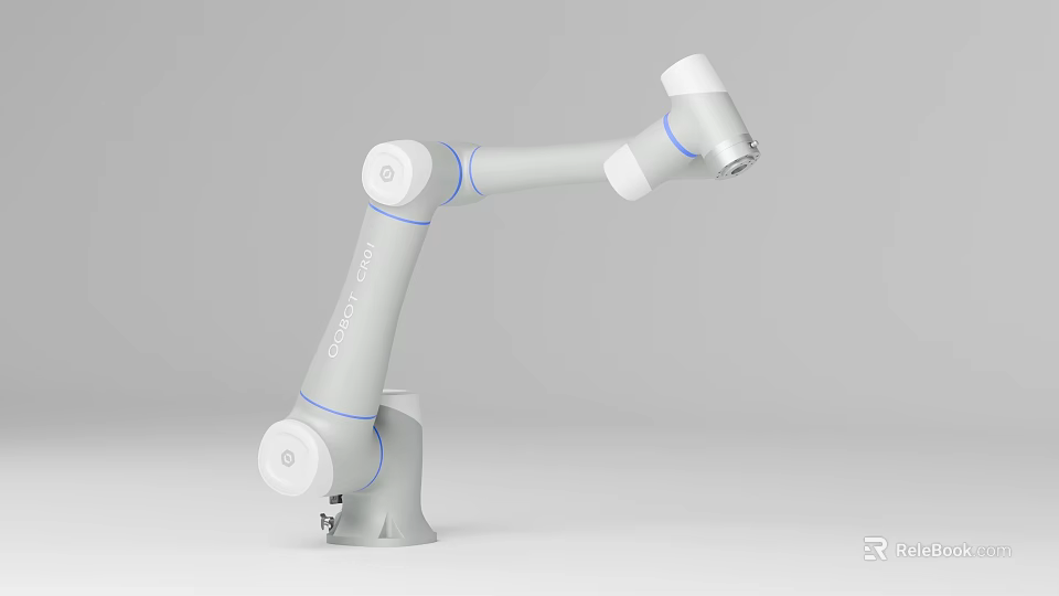 Industrial Robot Arm Collaborative Multi Jointed With White And Blue Design For Automated Precision Manufacturing 3d model