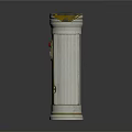 Modern flashlight military flashlight 3d model