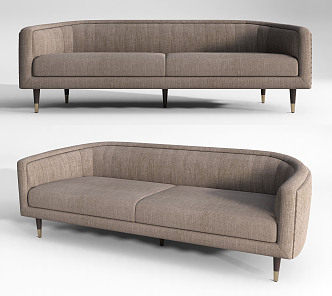 Modern double sofa three-seat sofa 3d model