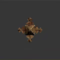 Copper Pyramid Shaped Modern Furniture With Spires And Circular Ornament On Top
