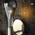 Modern Table Lamp With Sleek Metal Design Clear Glass Bulb Round Base And 180 Rotation Feature