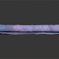 Soft Purple And Blue Scarf With White Floral Pattern Rolled For Daily Use