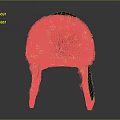Soft Brown Black Fur Hat with Ear Flaps and Fluffy Fur Crown Design