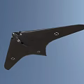 Black Military Fighter Jet Featuring Flying Wing Design And AN11E22 Wing Identification Markings