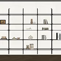 Bookshelf Full Wall Bookshelf Storage Rack Bookcase Bookshelf 3d model