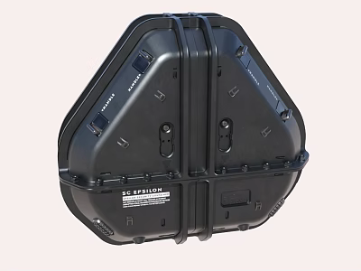 Black Industrial Equipment Expedition Brand Protective Case With External Ports And Durable Shell 3d model