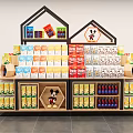 Supermarket Shelf Wenchuang Department Store Scene Stack Combination Display Stack Scene Display Snacks Free Combination Promotion Display Stack Snacks Free Combination 3d model