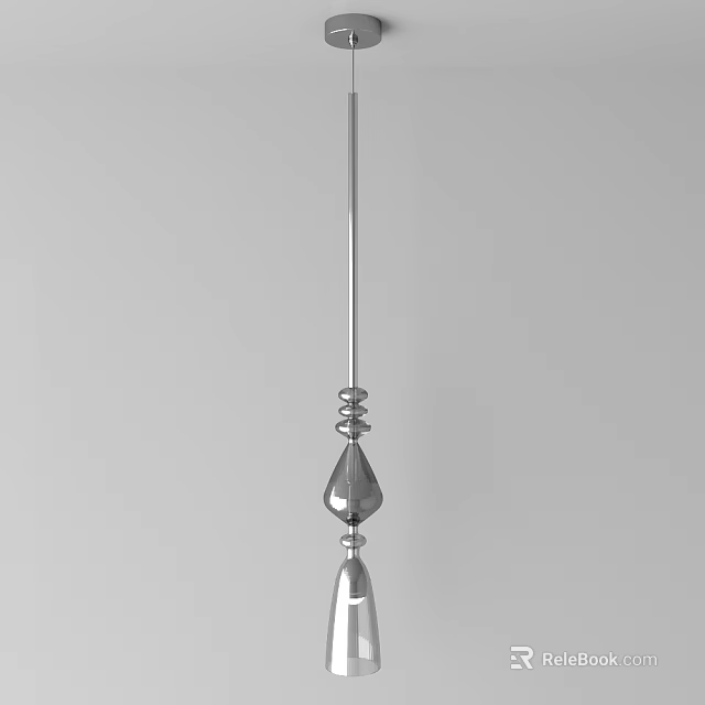 Elegant Modern Chandelier Featuring Spiral Details And Metallic Teardrop Pendants 3d model 