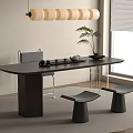 Minimalist Modern Tea Table and Chair Tea Table Tea Table Long Table Desk and Chair 3d model