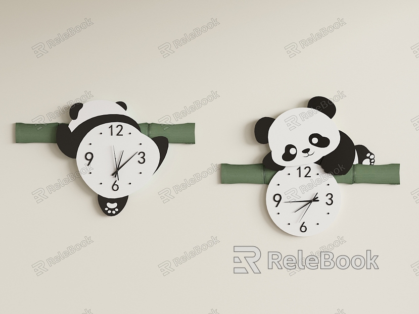 Creative Panda Wall Clock model