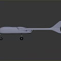 White Fixed Wing Drone With Propeller Landing Gear And Simple Design
