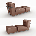 Modern Recliner Simple Fashion Leisure Recliner 3d model