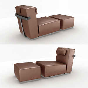 Modern Recliner Simple Fashion Leisure Recliner 3d model