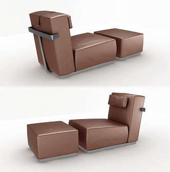 Modern Recliner Simple Fashion Leisure Recliner 3d model