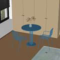 Nordic Negotiation Tables and Chairs Round Casual Tables and Chairs Ironwork Outdoor Tables and Chairs Dry Flower-arranging Waterproof Tables and Chairs 3d model