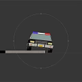 3D Rendered Police Officer Human Figure With Open Arms And Patrol Car With Emergency Lights