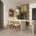 Modern Living Dining Room Interior With Beige Sofa Coffee Table TV Decorative Artwork And Plants