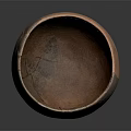 Antique Earthenware Bowl With Visible Cracks And Restored Fragments