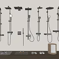 Modern Shower Embedded Hidden Shower 3d model