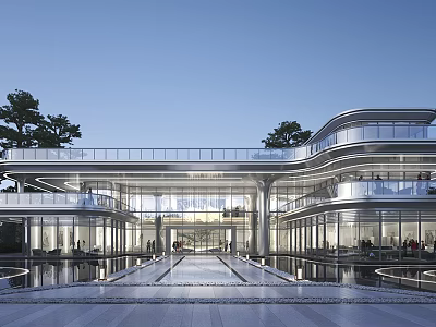 Modern Sales Office Building Sales Department 3d model