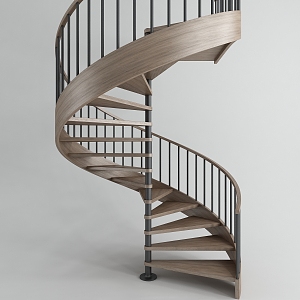 modern revolving staircase 3d model