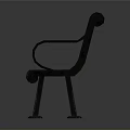Modern Wooden Bench With Slatted Back And Armrests For Home Decor
