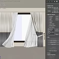 Beige and Black Layered Curtains with White Sheer and Tieback for Window Natural View