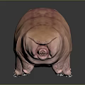 Game Movie Character Pink Bulbous Body With Smooth Skin And Short Legs