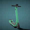 Green Electric Scooter Featuring Modern Design And Lightweight Frame For Urban Commuting