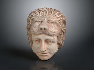 Mythological Medusa Head Sculpture With Detailed Snake Hair And Classical Features 3d model