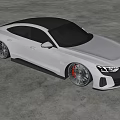 White Sports Coupe With Sleek Design In Modern Indoor Space With Reflective Floor