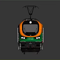 modern light rail train subway high-speed rail 3d model