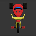 Kids Colorful Plastic Toy Tricycle With Yellow Red And Blue Design For Riding