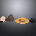 Various Stylish Hats Collection Featuring Straw Baseball Cap And Bow Design Details