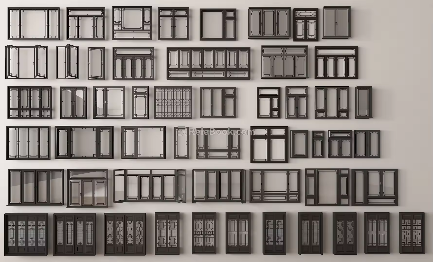 new window combination new window new casement window new window frame 3d model