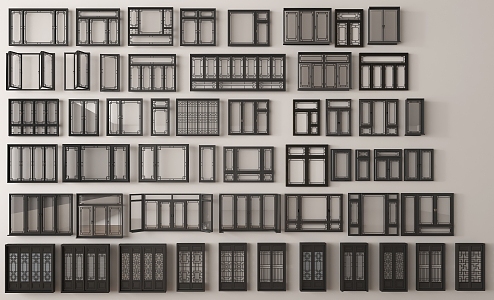 new window combination new window new casement window new window frame 3d model