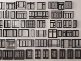 new window combination new window new casement window new window frame 3d model