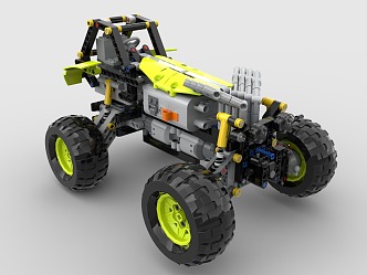 LEGO toy blocks beach 4WD buggy jeep 3d model