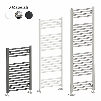 Modern Bathroom Accessories Featuring Black White Silver Towel Rails And Functional Design 3d model