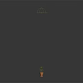 Leafy Green Plant In Terracotta Pot With Pedestal Base On Dark Background