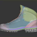 Fashionable High Top Iridescent Boots With Gradient Colors And Transparent Sole