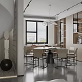 Modern Living And Dining Room Interior With White Sofa Glass Coffee Table And TV Wall
