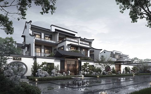 Chinese townhouse 3d model